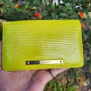Bramin Lemon Lime Wallet Clutch w/ Detachable Strap
